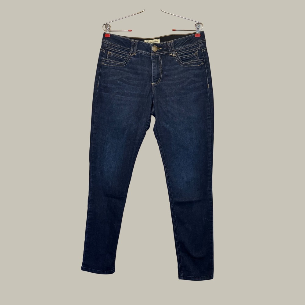 Democracy Skinny Jeans Women 10 Dark Blue Ab Technology Stretch Casual Modern